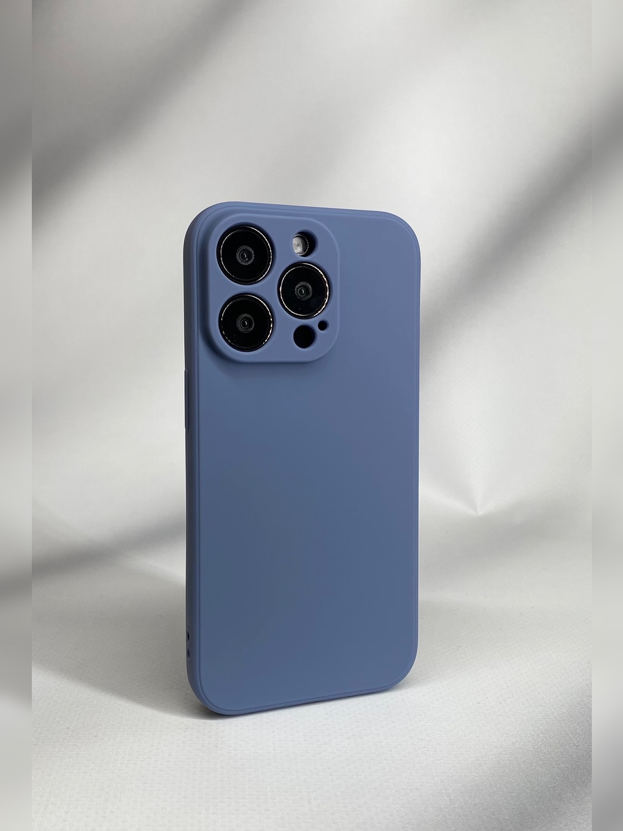 Apple Силиконовый защитный чехол для iPhone 15 Pro Max синий