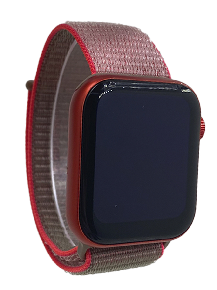 Apple Нейлоновый ремешок на липучке для Apple Watch 1-9 / SE / ULTRA (42/44/45/49 мм) регулируемый по длине, кофейный - розовый