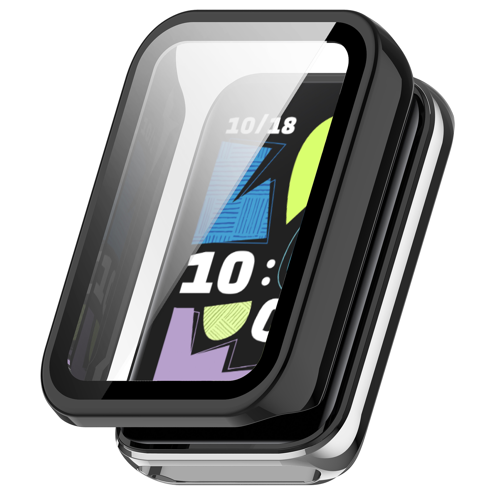 Honor  Жёсткий защитный чехол со стеклом для Honor Band 10 черный