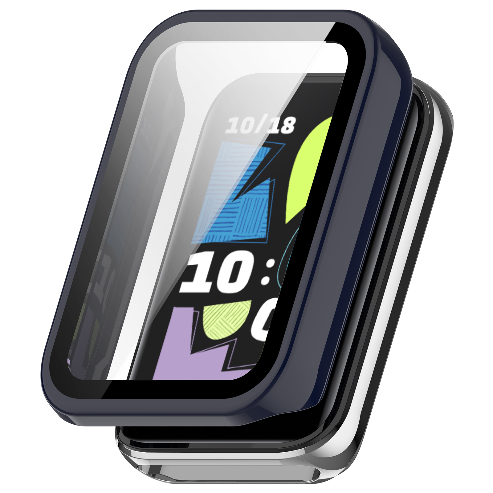 Honor  Жёсткий защитный чехол со стеклом для Honor Band 10 чернильно-синий