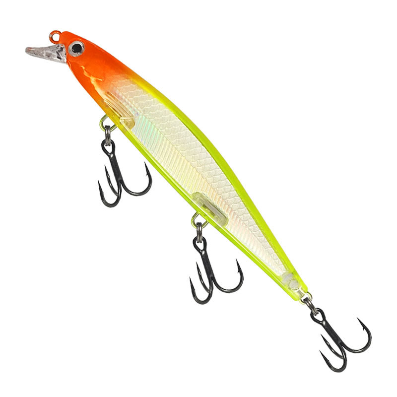 ГиперМол Воблер для рыбалки Minnow, 11 см/14 г оранжево-желтая