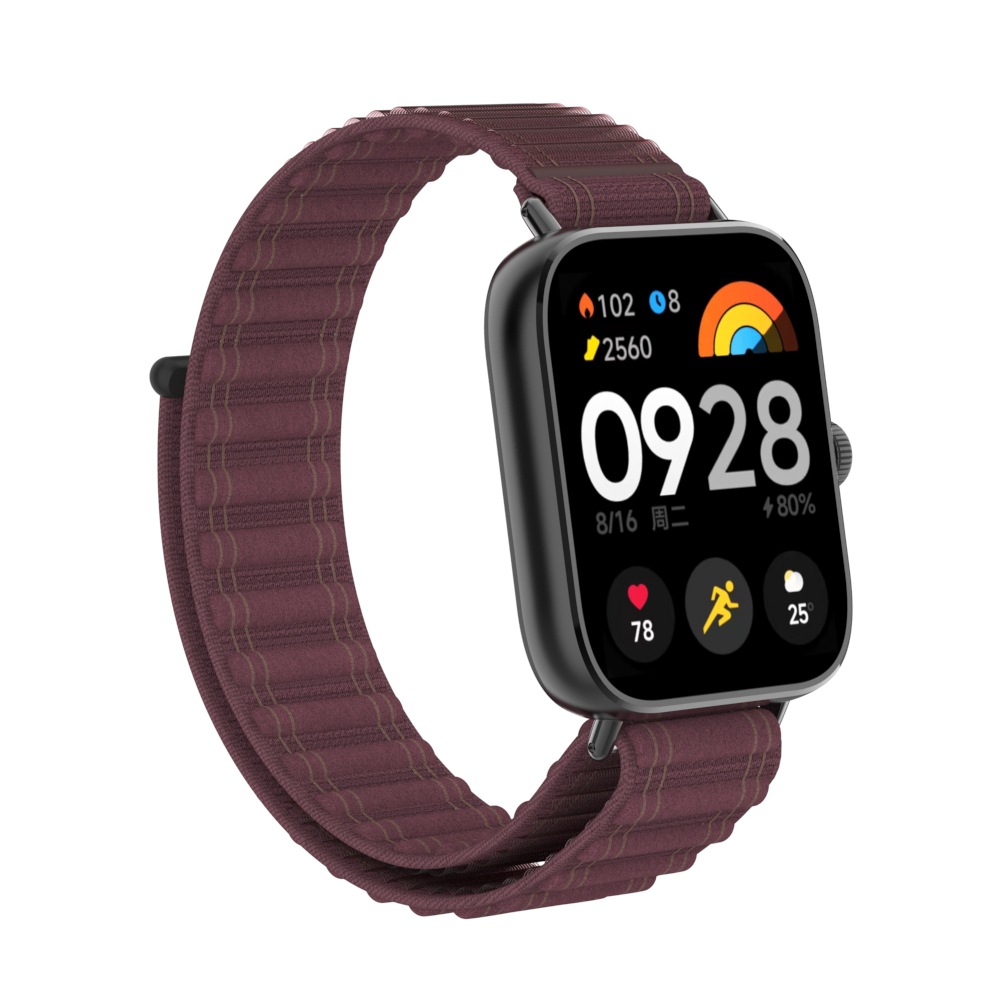 Xiaomi Нейлоновый ремешок океанская волна для Xiaomi Band 8 Pro/9 Pro/Redmi Watch 4/5/6 винно-красный