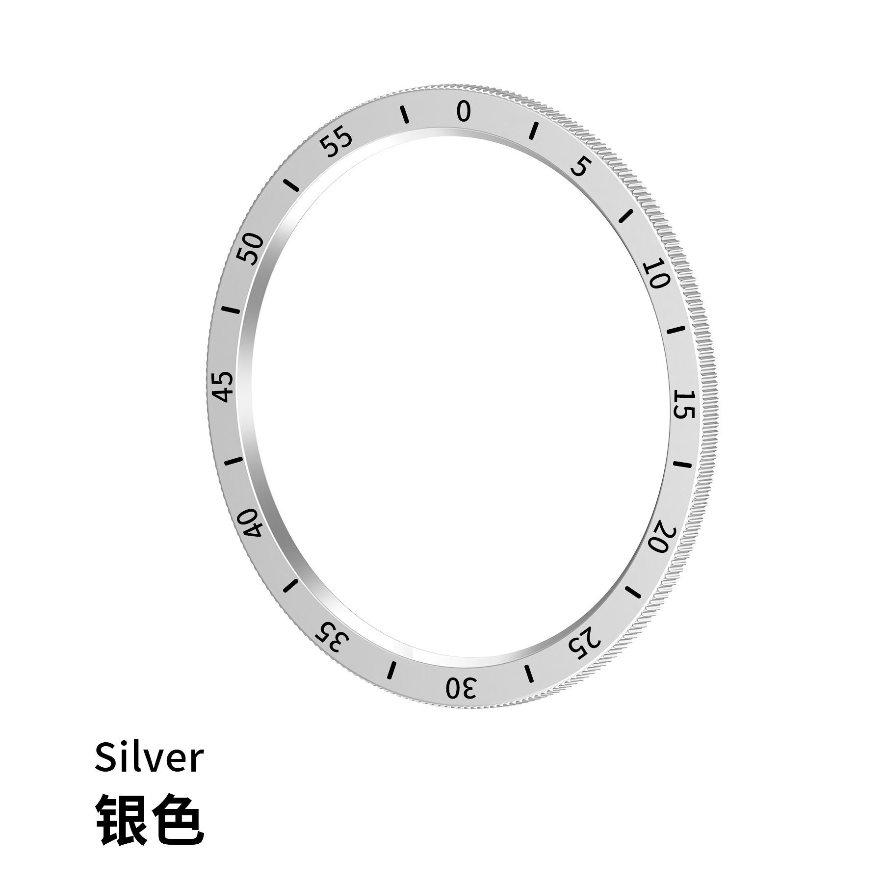 Samsung Безель для смарт-часов Samsung Galaxy Watch 6 Classic 43 мм, серебристый, с выделенной шкалой